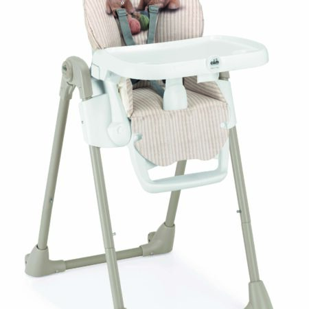 Pappananna Adjustable High Chair – Compact Folding Baby Feeding Chair with Recline, Soft Cushion & 5-Point Harness, Made in Italy