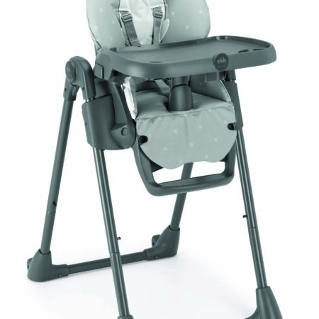 Pappananna Reclining baby high chair– Compact Folding Baby Feeding Chair with Recline, Soft Cushion & 5-Point Harness, Made in Italy