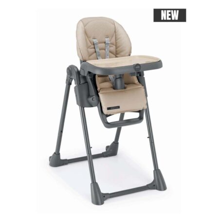 new Breathable High Chair with Adjustable Recline & Height, Compact Fold, and Modern Design for Newborns to Toddlers.